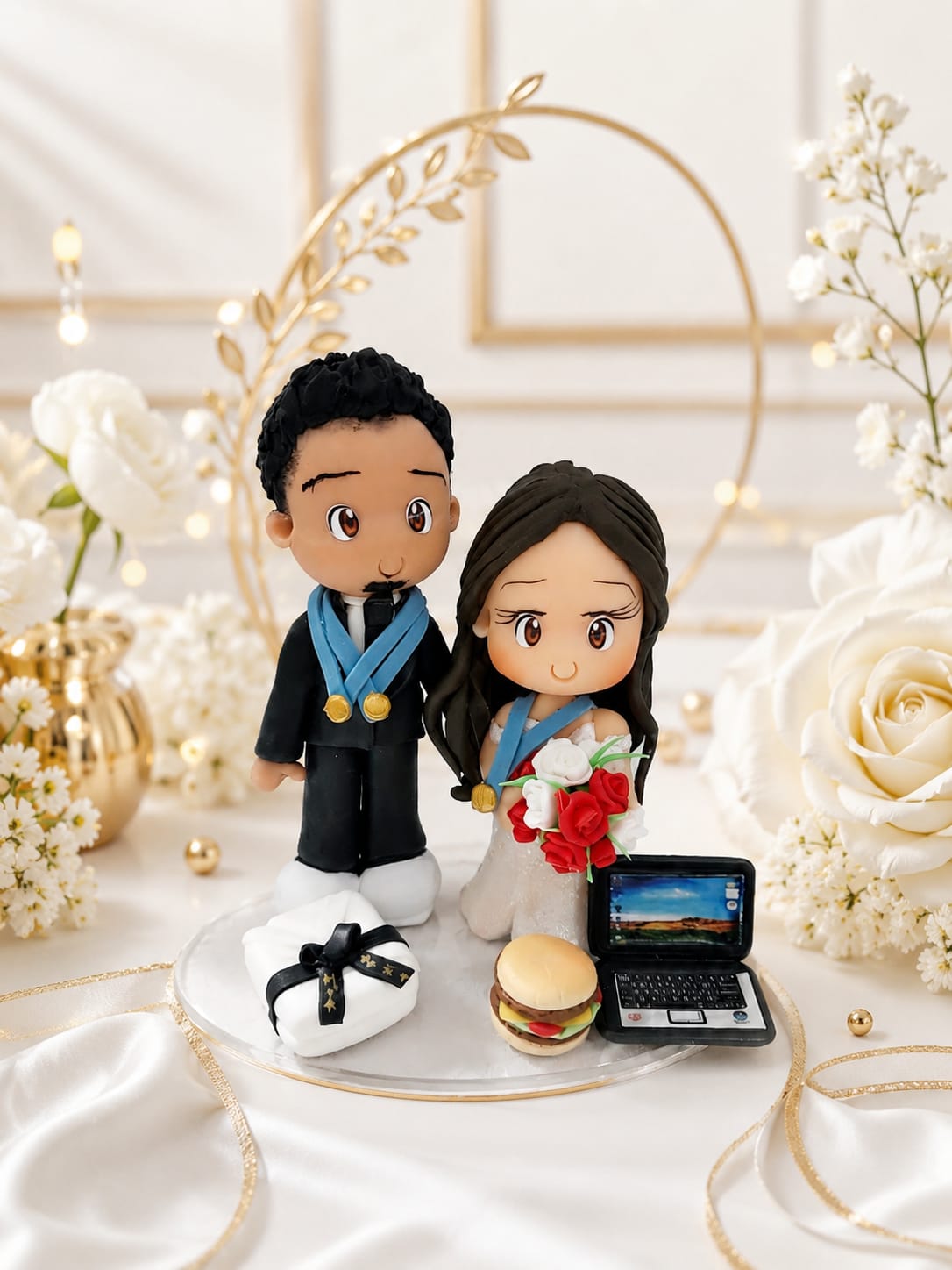 Topo Casamento Biscuit 9cm — Modelo 3