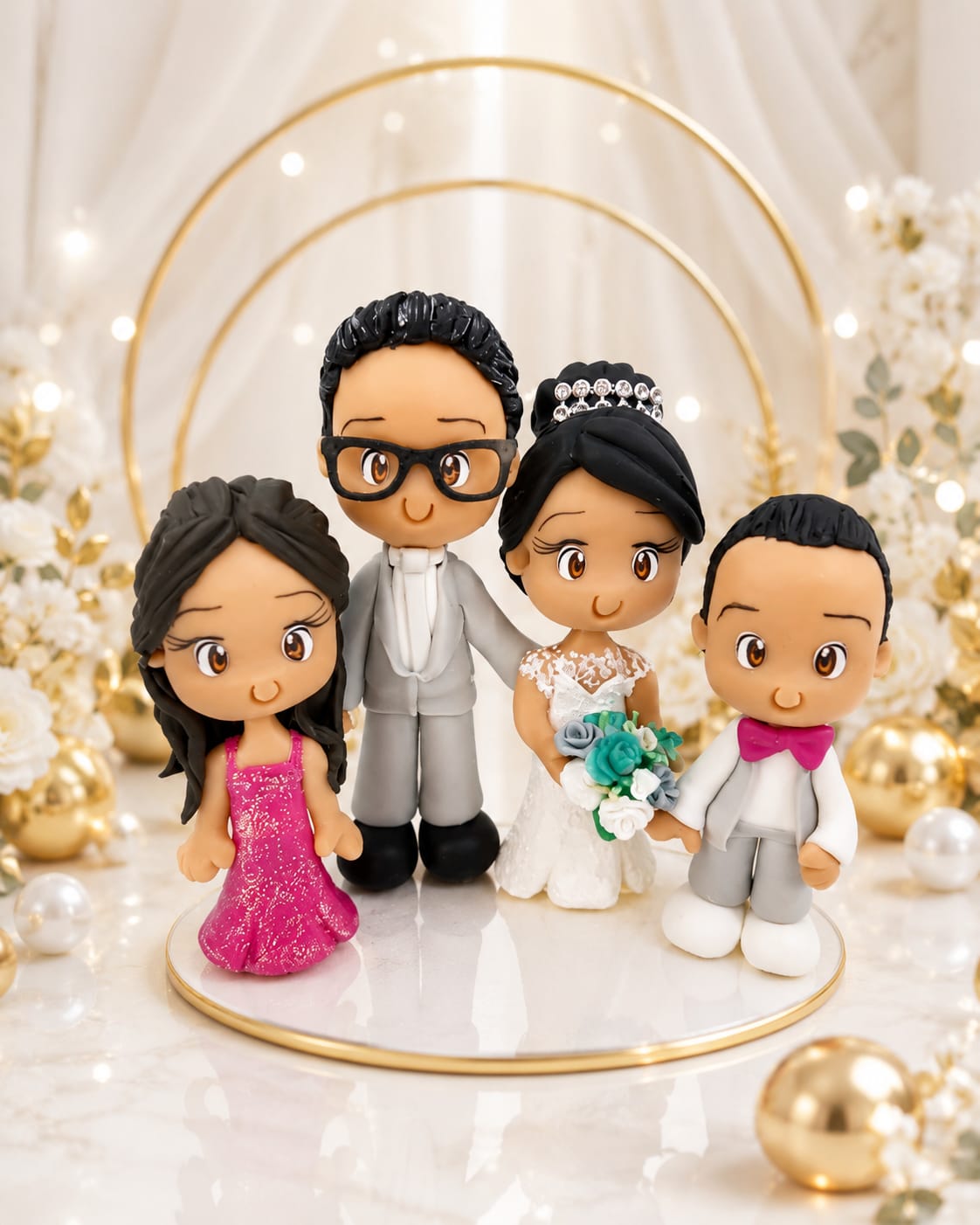 Topo Casamento Biscuit 9cm — Modelo 2