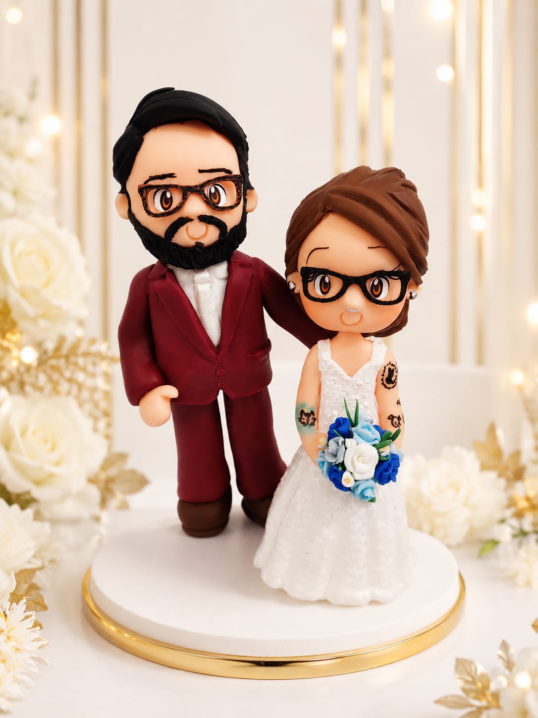 Topo Casamento Biscuit 14cm — Modelo 4