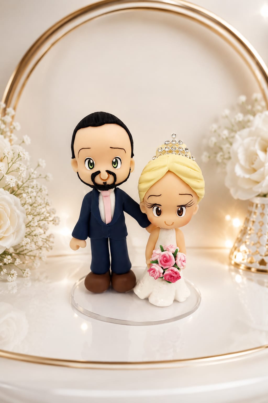 Topo Casamento Biscuit 9cm — Modelo 4